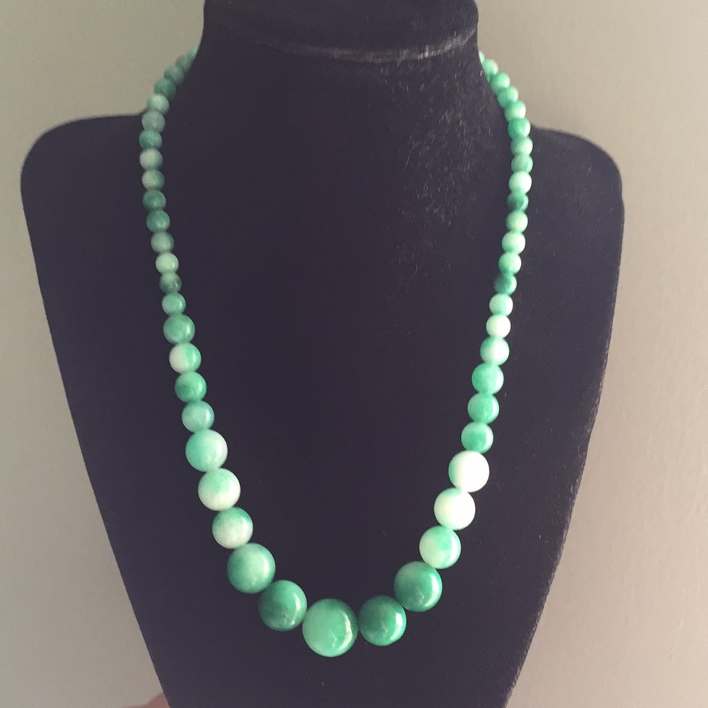 18” Beaded Jade Necklace